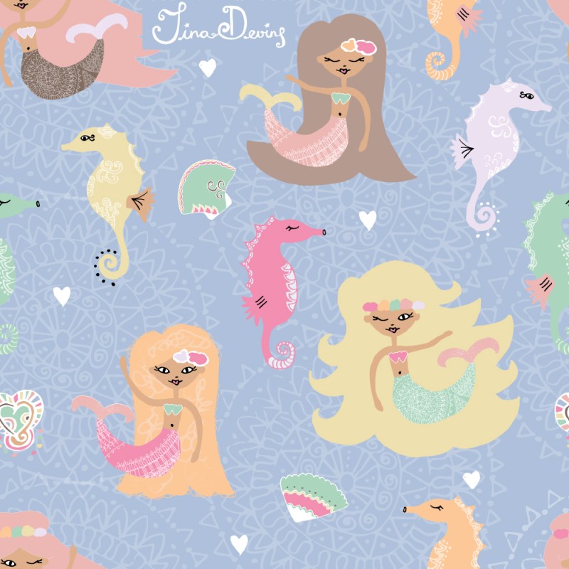 Mermaids & Seahorses by Tina Devins