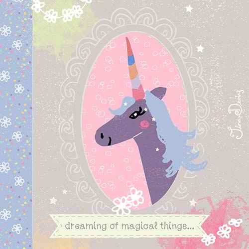 Dreaming Unicorn by Tina Devins