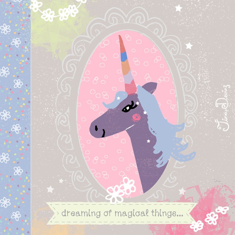 Dreaming Unicorn by Tina Devins