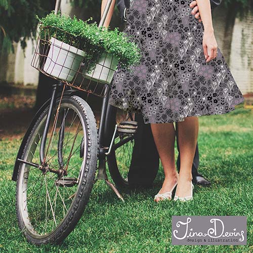 Ditsy Flowers Pattern by Tina Devins