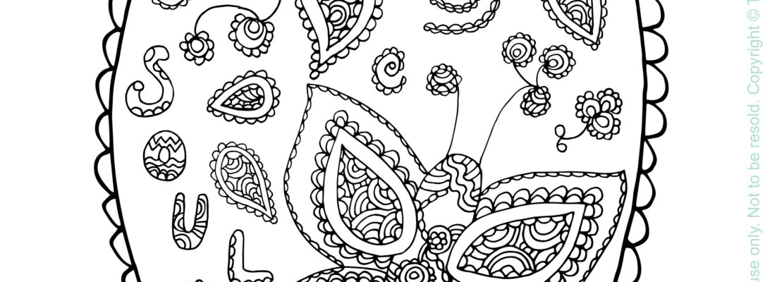 ‘Soul Butterflies’ Colouring Page by Tina Devins