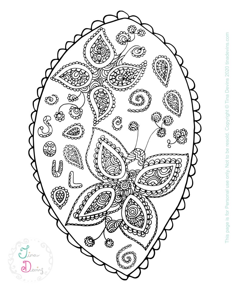 ‘Soul Butterflies’ Colouring Page by Tina Devins