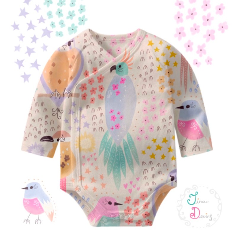 ‘Bird Bloom Girls’ pattern by Tina Devins