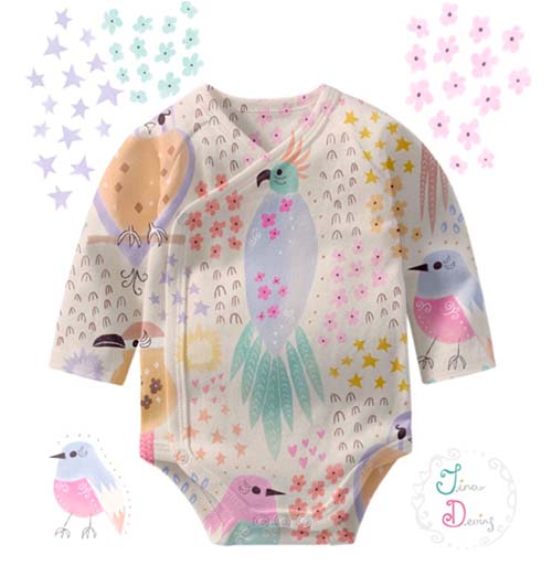 ‘Bird Bloom Girls’ pattern by Tina Devins